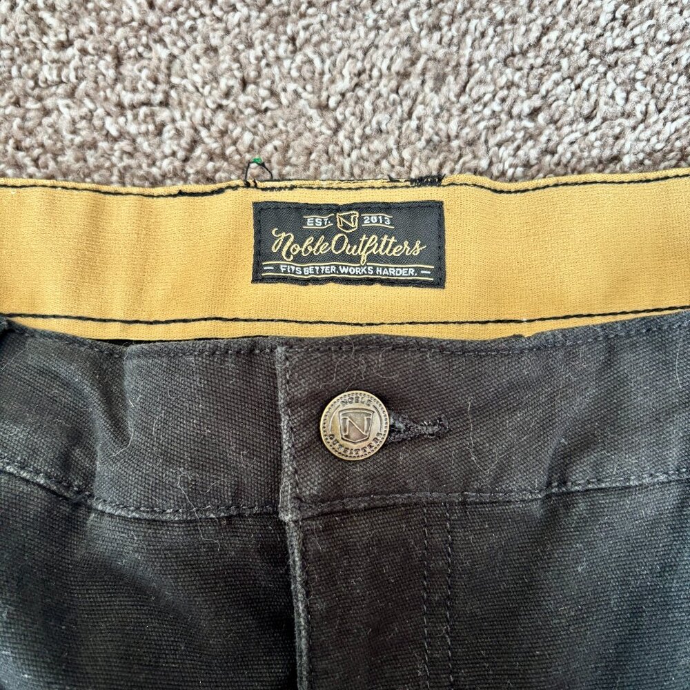 Noble Outfitters Women’s Canvas Work Pants Size 16, Black Straight Leg